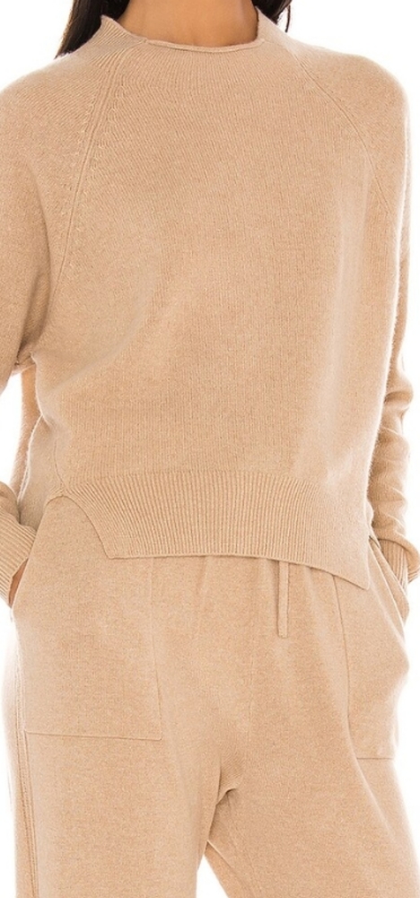 FRAME lounge crew sweater Caramel heather - Picture 3 of 5
